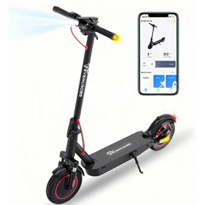 Outdoor Play |  EV10K PRO: 500W, 19 MPH, 22-mile range, lightweight, foldable, 10” Honeycomb Tires, App-Enabled Electric Scooter. Outdoor Play Black