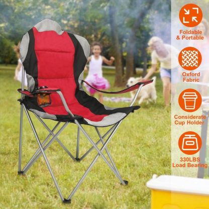 Outdoor Play |  Foldable Heavy Duty Camping Chair Outdoor Play Blue/Grey/Red