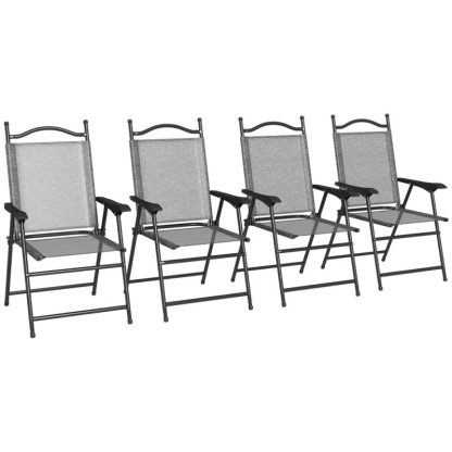 Outdoor Play |  Folding Patio Chairs, Set of 4 Sports Chairs for Adults, Camping Chairs Outdoor Play Outdoor Play