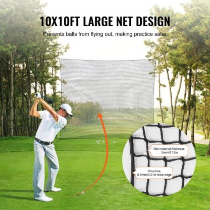 Outdoor Play |  Golf Net Sports Netting Barrier for Backyard Driving Training Swing (Net Only) Outdoor Play Outdoor Play