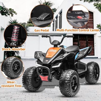 Outdoor Play |  Kids Ride on ATV, 24V Battery Powered Kids Electric Vehicle Outdoor Play Outdoor Play