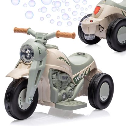 Outdoor Play |  Kids Ride on Bubble Motorcycle Outdoor Play Beige