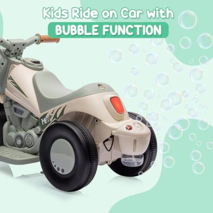 Outdoor Play |  Kids Ride on Bubble Motorcycle Outdoor Play Beige