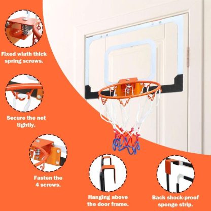 Outdoor Play |  Mini Basketball Hoop 02 – High-Quality Iron Made Sports Equipment for Basketball Enthusiasts Outdoor Play Orange