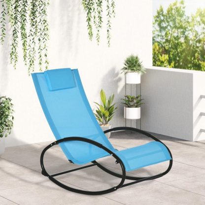 Outdoor Play |  Orbital Zero Gravity Patio Rocking Lounge Chair with Pillow Outdoor Play Outdoor Play