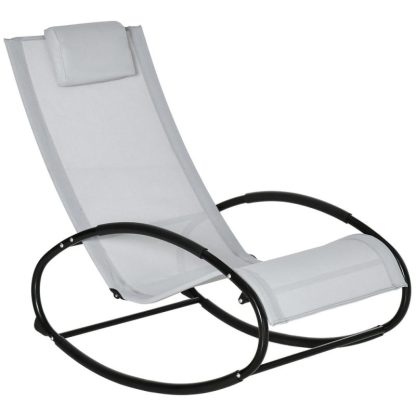 Outdoor Play |  Orbital Zero Gravity Patio Rocking Lounge Chair with Pillow Outdoor Play Outdoor Play