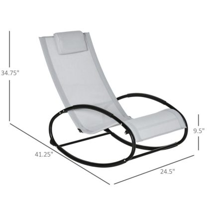 Outdoor Play |  Orbital Zero Gravity Patio Rocking Lounge Chair with Pillow Outdoor Play Outdoor Play