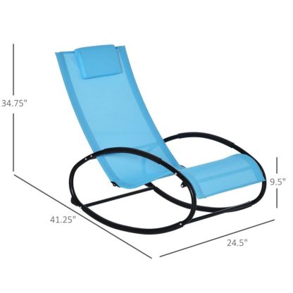 Outdoor Play |  Orbital Zero Gravity Patio Rocking Lounge Chair with Pillow Outdoor Play Outdoor Play