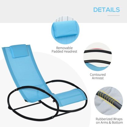 Outdoor Play |  Orbital Zero Gravity Patio Rocking Lounge Chair with Pillow Outdoor Play Outdoor Play