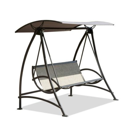 Outdoor Play |  Outdoor 3-Seat Patio Swing Chair with Durable Steel Frame and Adjustable UV-Resistant Canopy, Patio Swing Glider Outdoor Play Outdoor Play