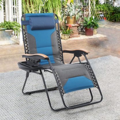 Outdoor Play |  Padded Zero Gravity Chair Oversize Lounge Chair with Free Cup Holder Outdoor Play Baby Blue/Blue/Grey/Black