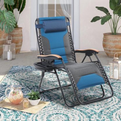 Outdoor Play |  Padded Zero Gravity Chair Oversize Lounge Chair with Free Cup Holder Outdoor Play Baby Blue/Blue/Grey/Black