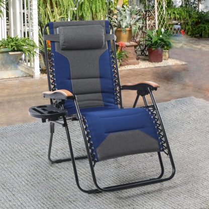 Outdoor Play |  Padded Zero Gravity Chair Oversize Lounge Chair with Free Cup Holder Outdoor Play Baby Blue/Blue/Grey/Black