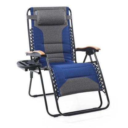 Outdoor Play |  Padded Zero Gravity Chair Oversize Lounge Chair with Free Cup Holder Outdoor Play Baby Blue/Blue/Grey/Black