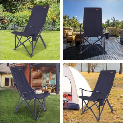 Outdoor Play |  Patio Dinning Chair, Lounge Chair, Folding Camping Chair with Cup Holder and Carry Bag Outdoor Play Outdoor Play