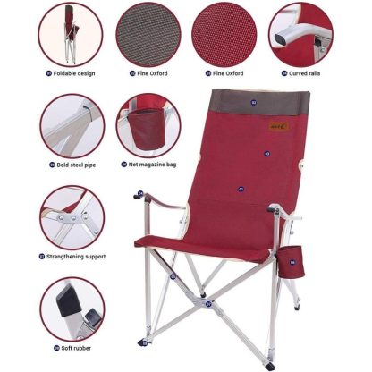 Outdoor Play |  Patio Dinning Chair, Lounge Chair, Folding Camping Chair with Cup Holder and Carry Bag Outdoor Play Outdoor Play