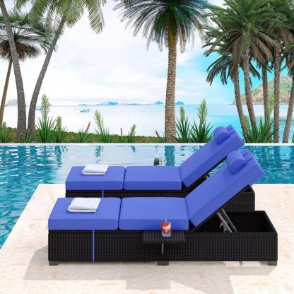 Outdoor Play |  Patio Lounge Chairs By Outdoor PE Wicker Chaise Lounge Set of 2 Outdoor Play Outdoor Play