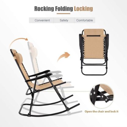 Outdoor Play |  Patio Rocking Chair Zero Gravity Chair Outdoor Folding Recliner Foldable Lounge Chair Outdoor Pool Chair Outdoor Play Outdoor Play