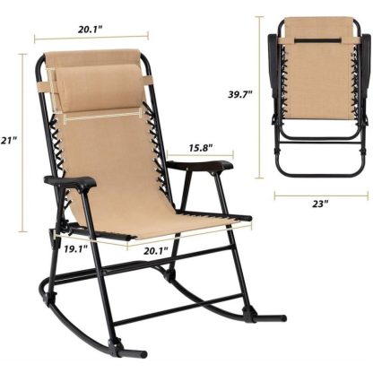 Outdoor Play |  Patio Rocking Chair Zero Gravity Chair Outdoor Folding Recliner Foldable Lounge Chair Outdoor Pool Chair Outdoor Play Outdoor Play