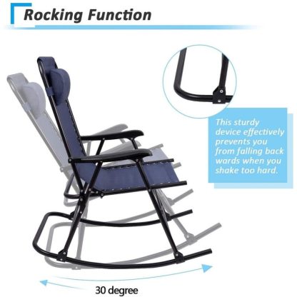 Outdoor Play |  Patio Rocking Chair Zero Gravity Chair Outdoor Folding Recliner Foldable Lounge Chair Outdoor Pool Chair Outdoor Play Outdoor Play