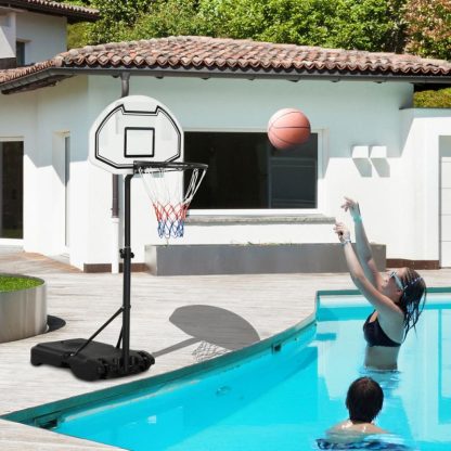 Outdoor Play |  Portable Swimming Pool Basketball Hoop, 30 Inch Backboard with a Telescoping Height & All-Weather Build Outdoor Play Outdoor Play