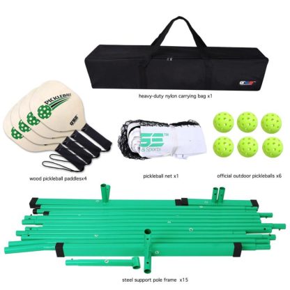 Outdoor Play |  Professional Portable Pickleball Complete Set with Pickleball Net, 4 Pickleball Paddles, 6 Pickleball Balls, Carrying Bag Outdoor Play Outdoor Play