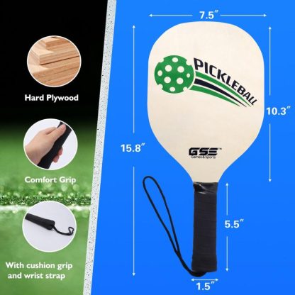 Outdoor Play |  Professional Portable Pickleball Complete Set with Pickleball Net, 4 Pickleball Paddles, 6 Pickleball Balls, Carrying Bag Outdoor Play Outdoor Play