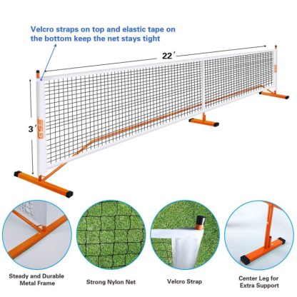 Outdoor Play |  Professional Portable Pickleball Complete Set with Pickleball Net, 4 Pickleball Paddles, 6 Pickleball Balls, Carrying Bag Outdoor Play Outdoor Play
