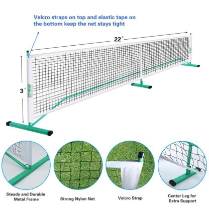 Outdoor Play |  Professional Portable Pickleball Complete Set with Pickleball Net, 4 Pickleball Paddles, 6 Pickleball Balls, Carrying Bag Outdoor Play Outdoor Play