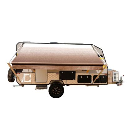 Outdoor Play |  Retractable 20X8′ RV or Home Patio Canopy Awning Outdoor Play Black Fade/Brown Fade/Blue Fade/Blue Stripes/Brown Stripes