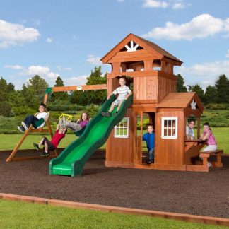 Swing Sets |  Cedar Cove Wooden Swing Set Sports & Fitness Swing Sets