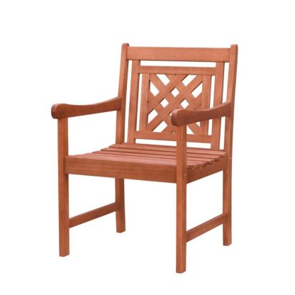 Outdoor Play |  Siriana Reddish Brown Tropical Wood Patio Armchair Outdoor Play Outdoor Play