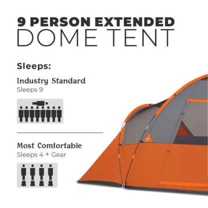 Outdoor Play |  Tents for Family Camping, Hiking and Backpacking | 9 Person Dome Camp Tents with Included Tent Gear Loft Outdoor Play Outdoor Play