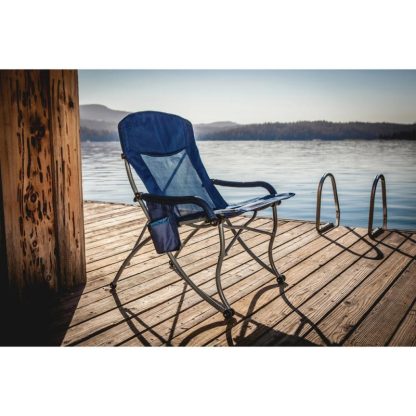 Outdoor Play |  XL Heavy Duty Camping Chair Outdoor Play Black/Navy Blue