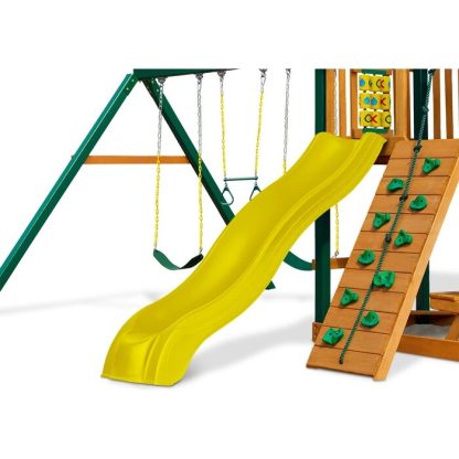 Outdoor Play |  Yellow Alpine Wave Slide – Mounts to 4’6″ x 5′ Platforms – 103″ L x 26″ W x 10″ H Outdoor Play Outdoor Play