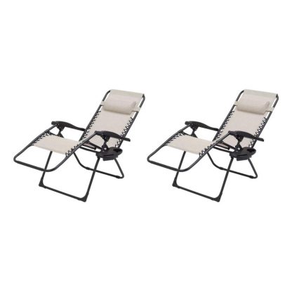 Outdoor Play |  Zero Gravity Chair Lounger, 2 Pack Outdoor Play Black/Dark Blue/Grey/Red/Off White