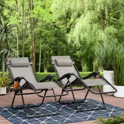 Outdoor Play |  Zero Gravity Chair Lounger, 2 Pack Outdoor Play Black/Dark Blue/Grey/Red/Off White