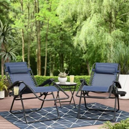 Outdoor Play |  Zero Gravity Chair Lounger, 2 Pack Outdoor Play Black/Dark Blue/Grey/Red/Off White