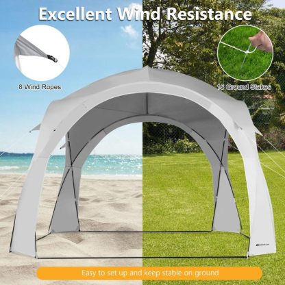 Outdoor Playhouses |  11 x 11 Feet Patio Sun Shade Shelter Canopy Tent Portable UPF 50+ Outdoor Beach Outdoor Playhouses Outdoor Playhouses