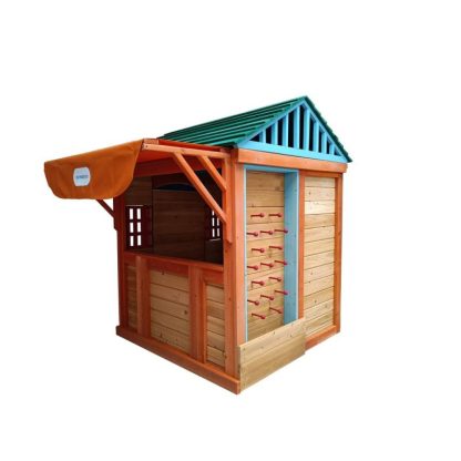 Outdoor Playhouses |  Eco-friendly Outdoor Wooden 4-in-1 Game House for kids garden playhouse,different games on every surface,61.4″Lx45.98″Wx64.17″H Outdoor Playhouses Outdoor Playhouses