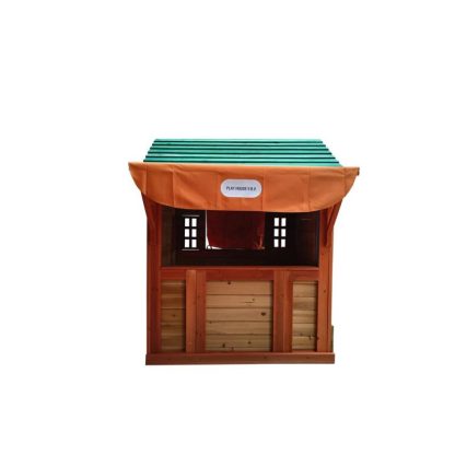 Outdoor Playhouses |  Eco-friendly Outdoor Wooden 4-in-1 Game House for kids garden playhouse,different games on every surface,61.4″Lx45.98″Wx64.17″H Outdoor Playhouses Outdoor Playhouses