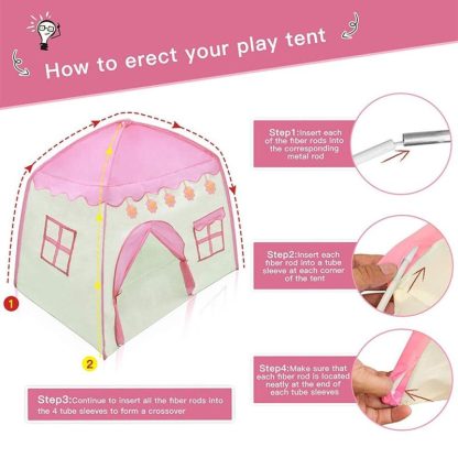 Outdoor Playhouses |  Kids Play Tent Princess Playhouse Pink Castle Play Tent Outdoor Playhouses Outdoor Playhouses