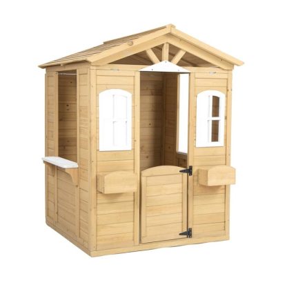 Outdoor Playhouses |  Outdoor Wood Playhouse for Kids with Working Door and Windows Outdoor Playhouses Outdoor Playhouses