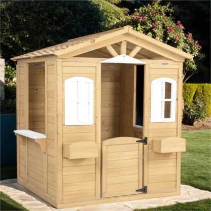 Outdoor Playhouses |  Outdoor Wood Playhouse for Kids with Working Door and Windows Outdoor Playhouses Outdoor Playhouses