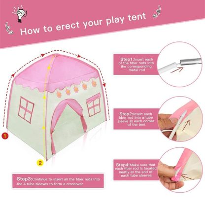 Outdoor Playhouses |  Princess Castle Play Tent for Kids Play Tent Indoor Use, Princess Girl Tent Outdoor Playhouses Outdoor Playhouses