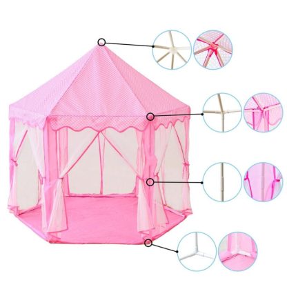 Outdoor Playhouses |  Princess Castle Play Tent with LED star lights Outdoor Playhouses Outdoor Playhouses