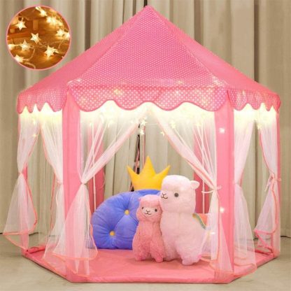 Outdoor Playhouses |  Princess Castle Play Tent with LED star lights Outdoor Playhouses Outdoor Playhouses