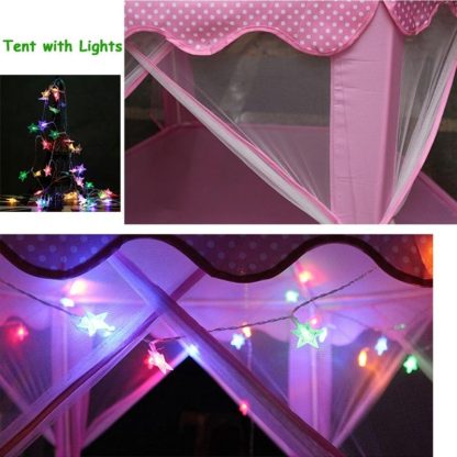 Outdoor Playhouses |  Princess Castle Play Tent with LED star lights Outdoor Playhouses Outdoor Playhouses