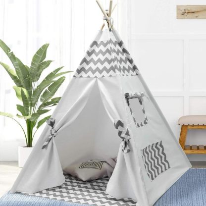 Outdoor Playhouses |  Teepee Tent for Kids with Floor & Carry Case Outdoor Playhouses Outdoor Playhouses