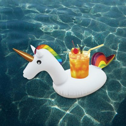 Swimming Pools |  16″ Inflatable Unicorn Swimming Pool Floating Drink Holder Sports & Fitness Swimming Pools